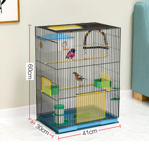 <span class=keywords><strong>Cage</strong></span> à oiseaux extra large pliable, respirante, écologique, en métal massif, construction en fer, fermeture à bouton, haute qualité, montage facile - Product Image 3