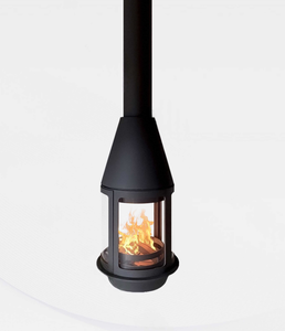 <span class=keywords><strong>Cheminée</strong></span> <span class=keywords><strong>suspendue</strong></span> moderne JK 565 mm en acier, bioéthanol/bois, sans fumée, écologique, montage au plafond intérieur - Product Image 1