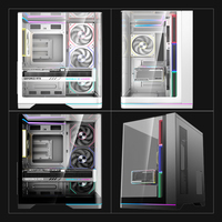 Tengda High Airflow ATX Mid Tower Computer Case-Aluminum Alloy 240mm Water Cooling Ready 330mm GPU 155mm CPU Cooler 4-Slot PCIe