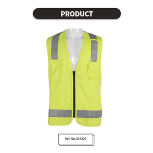 Gilet de sécurité jaune haute visibilité réfléchissant en coton et nylon avec fonctions antistatiques et anti-chaleur - Product Image 2