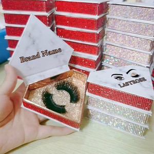 थोक कस्टम स्फटिक बरौनी बॉक्स नई डिजाइन त्योहार Bling Bling पार्टी बरौनी पैकेजिंग बॉक्स - Product Image 4