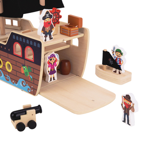 Bằng gỗ 3D Câu Đố trẻ em của giáo dục đồ chơi DIY phức tạp màu đen ngọc trai cướp biển tàu mô hình món quà cướp biển Câu Chuyện Đồ chơi. - Product Image 3