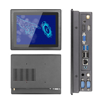 PC industriel à écran tactile résistif 15,6'' intégré, entièrement en aluminium, étanche IP65 (front), sans ventilateur, sous Linux, 256 Go, I3, en stock