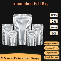 Sachets Doypack en aluminium avec fermeture éclair pour aliments, protection contre les chutes et les perforations pour les snacks, les chips et les craquelins contre le broyage