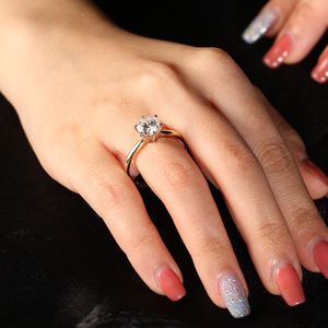 Anello da Donna MaiYi di Alta Moda, Gioiello in Oro Giallo 14k <span class=keywords><strong>18k</strong></span>, Anello di Fidanzamento con Moissanite da 3 Carati - Product Image 6