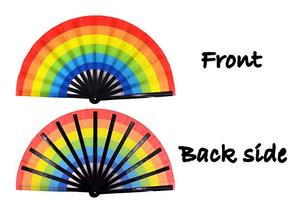 Éventail en bambou arc-en-ciel personnalisé, nouveau design, peinture de style chinois, décoration pour événements - Product Image 4