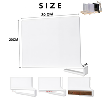 Diviseurs d'étagères en acrylique transparent pour l'organisation des étagères de placard, chambre, cuisine, bureau, salle de bain, pour vêtements, livres, sacs à main