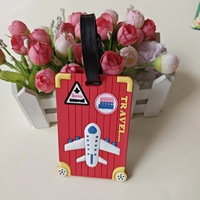 Étiquette de bagage personnalisable en PVC 2D/3D, imprimée, avec logo et nom, promotionnelle, par sublimation, pour sac à dos