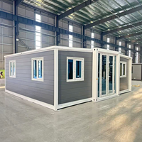 Maison Conteneur Préfabriquée Extensible Sécurisée 20Ft 40Ft, 1 2 3 4 5 Chambres, Salle de Bain Pliante, Villa Portable