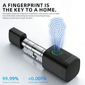 Yagu आसान इंस्टॉलेशन ट्यूया ऐप समायोज्य फिंगरप्रिंट कोड कुंजी स्मार्ट डोर सिलेंडर लॉक फिंगरप्रिंट पासकोड स्मार्ट लॉक - Product Image 3