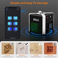 Graveur laser miniature WAINLUX K6, machine de gravure et de découpe laser CNC portable pour le bois, le cuir, le plastique, le marquage de logos DIY