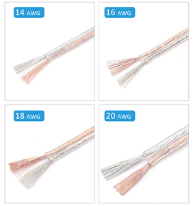 14awg kép song song Loa cáp/41*0.254 Cca + đóng hộp CCA dây dẫn/màu trong suốt đóng gói trong 250ft (76.25M) mỗi ống chỉ. - Product Image 5