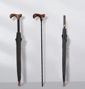 <span class=keywords><strong>Canne</strong></span> de marche 2-en-1 séparable avec parapluie, coupe-vent, protection UV, béquille amovible, randonnée, escalade, cadeau pour père - Product Image 6