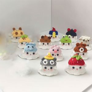 Wholesale Hot Selling Crochet Plush <b>Keychain</b> Handmade Knitted Doll Car <b>Keychain</b> Pendant for Cute Quirky Gift - Product Image 6