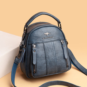 Fashion <b>Black</b> PU Leather Mini School <b>Backpack</b> Bag Vintage Custom Travel <b>Backpack</b> Bag for Women - Product Image 1