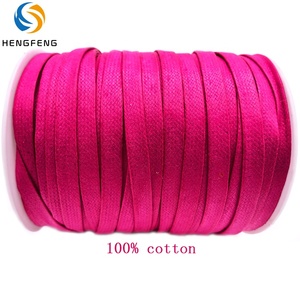 <span class=keywords><strong>Cord</strong></span>ón de cera plano redondo de 1mm-20mm de algodón y poliéster puro personalizado al por mayor - Product Image 1