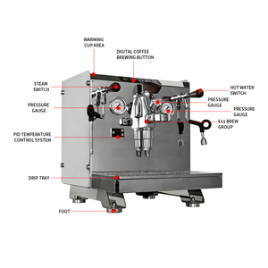 Chaudière commerciale en acier inoxydable 9bar E61 système de brassage en acier inoxydable Robot italien <span class=keywords><strong>café</strong></span> et <span class=keywords><strong>machine</strong></span> à expresso - Product Image 6