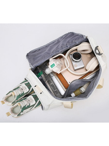 맞춤형 로고 위켄더 백 여성용 대형 여행 더플백 신발 칸이있는 오버나이트 백 - Product Image 6