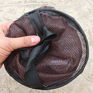 Foldable Coated <b>Mesh</b> Fish <b>Basket</b> For Wild Fishing And Streams Small Fish Shrimp Crabs Trap Nets Polyethylene Material - Product Image 1