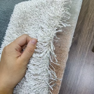 Tapis en laine en gros pour chambre à coucher, tapis à poils longs, tapis de chevet pour lit double, tapis mignon pour fille, lavable, design moderne - Product Image 5