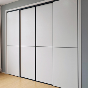 Armarios de Pared Extensibles y Bloqueables de MDF <span class=keywords><strong>con</strong></span> <span class=keywords><strong>Puertas</strong></span> Corredizas para Apartamento, Dormitorio, Taller, Sala de Estar y Comedor - Product Image 3