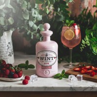 Licor de Fresa Orgánico WINT&LILA Hecho en España, Bebida Espirituosa con Sabor a Ginebra, 700 ml, Venta al por Mayor