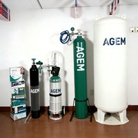 Cilindro de Gas de Aluminio de 5L con Válvula QF-2A, Almacenamiento de Gas CO2, Certificado ISO 7866 TPED para Acuarios y Plantas Acuáticas