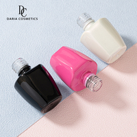 Flacon vide de vernis à ongles UV gel noir et rose de 13 ml, rose pâle, avec pinceaux, logo personnalisé