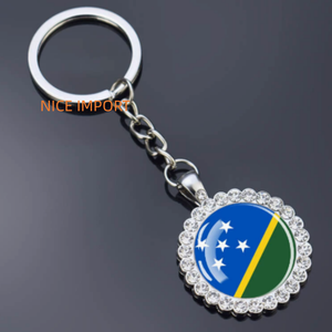 Llavero de flor con diamantes de imitación de la bandera de <span class=keywords><strong>Seychelles</strong></span>, superventas, para mochila, decoración de llaves, colgante para cartera, recuerdo de viaje - Product Image 5