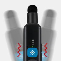 Télécommande de présentation sans fil rechargeable avec stylet tactile et pointeur télescopique avec affichage numérique