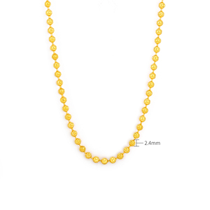 Collana PCX in oro massiccio 24K con perline, oro puro 99,9%, design reale pesante, regalo per fidanzamento/festa, <span class=keywords><strong>gioielli</strong></span> da <span class=keywords><strong>uomo</strong></span> - Product Image 6