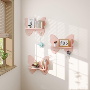 Estantes de Pared con Forma de Mariposa, Soportes de Pared para Habitación de Princesa, Decoración de Habitación Infantil, Estantes de Almacenamiento, Decoración Colgante de Pared, Estanterías para Libros - Product Image 4