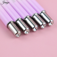 Pinceau à ongles en poils de Kolinsky 100% purs, fait main, tête ronde, manche en métal, pinceau de luxe pour l'art des ongles en acrylique