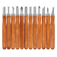 Couteaux à sculpter en acier au carbone SK2, ensemble de 12 couteaux à sculpter sur bois pour la sculpture en DIY, les experts en menuiserie et les débutants