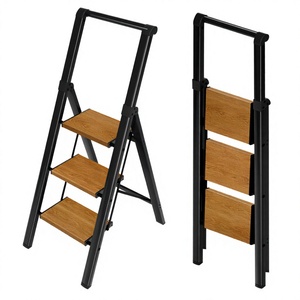 Échelle pliante en aluminium robuste et moderne à 3 marches, capacité de charge de 150 kg, hauteur extensible de 12 pieds, pour supermarché, entrepôt, OEM - Product Image 5