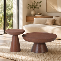 Ensemble de tables basses crème de luxe, style nordique, tables gigognes modernes avec plateau en MDF et pieds en métal pour une décoration intérieure élégante