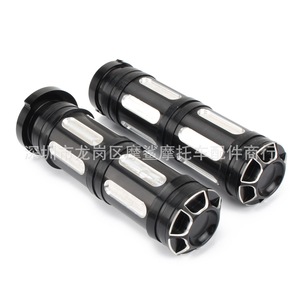 Puños de manillar de motocicleta Moshark, cromados negros, modificados con CNC para manillares Harley MP05-002-0033 - Product Image 4