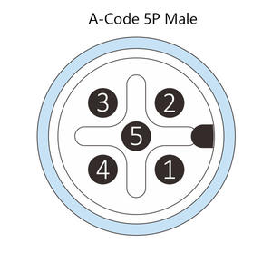 M12 Aコード5ピンプラスチックネジTコネクタオス-メスx2マリン用 - Product Image 5