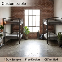 Lit superposé double en métal robuste au design moderne, en acier, pour adultes, dortoirs scolaires, hôtels, chambres à coucher, y compris les hôpitaux