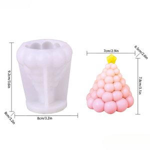 Moule en silicone 3D en forme <span class=keywords><strong>de</strong></span> sapin <span class=keywords><strong>de</strong></span> Noël à <span class=keywords><strong>bulles</strong></span> stéréo pour bougies <span class=keywords><strong>maison</strong></span>, résine époxy et <span class=keywords><strong>savon</strong></span>, parfumé, non toxique et écologique - Product Image 4