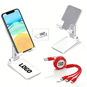 Оптовый заказной промо-кабель для зарядки с логотипом компании, 3-в-1, USB, портативный, выдвижной, из TPE, для телефона - Product Image 1