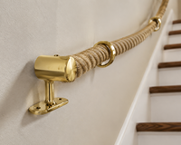 Crochet décoratif en métal sur mesure pour extrémité de corde, embout de fixation pour main courante d'escalier, barrière, terrasse, corde de jardin