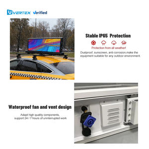 Écran LED publicitaire pour toit de voiture, taxi, IP65, étanche, programmable, défilement, sous-titres, vidéo animée - Product Image 2