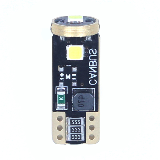 CAR-REFINE Canbus 3smd 3030 Chip T10 194 W5W LED Bulb No Error T10 Canbus Auto White T10 W5W T10 LED Interior Number Plate Light