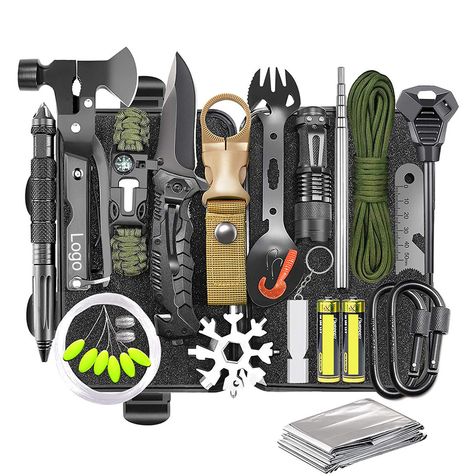 Outdoor Camping Travel Multifunction Wilderness First Aid Sos Edc Emergency Survival Kit