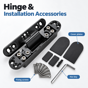 Bisagras Ajustables 3D de Acero al Carbono ShingStar para Puertas Ocultas, Ángulo de Apertura de 180 Grados, Grosor de 3mm/2mm - Product Image 3
