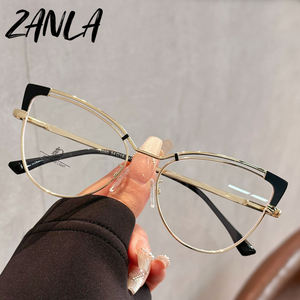 Nouveau oeil <span class=keywords><strong>de</strong></span> chat métal Anti lumière bleue <span class=keywords><strong>lunettes</strong></span> cadre changement <span class=keywords><strong>de</strong></span> couleur <span class=keywords><strong>lunettes</strong></span> plates pour femmes myopie visage uni peut être jumelé <span class=keywords><strong>lunettes</strong></span> - Product Image 2