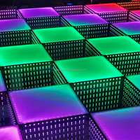 Twinklight Infinity Miroir Cube Affichage LED Interactif Plancher De Scène Piste De Danse Portable pour KTV Fêtes De Mariage Pistas De