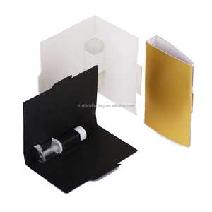 Tarjeta de embalaje cosmético doblada Marca de lujo Perfume Muestra Portabotellas Probador Tarjeta de papel Caja de perfume con logotipo privado - Product Image 1