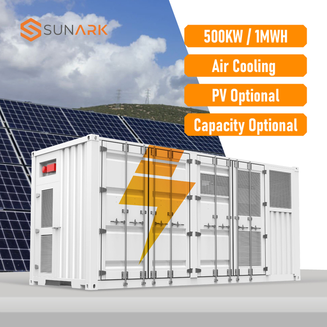Sunark LFP Lithium Battery Container 100KWh/200KWh 1MW BESS Energy Storage System with 10 Year Warranty